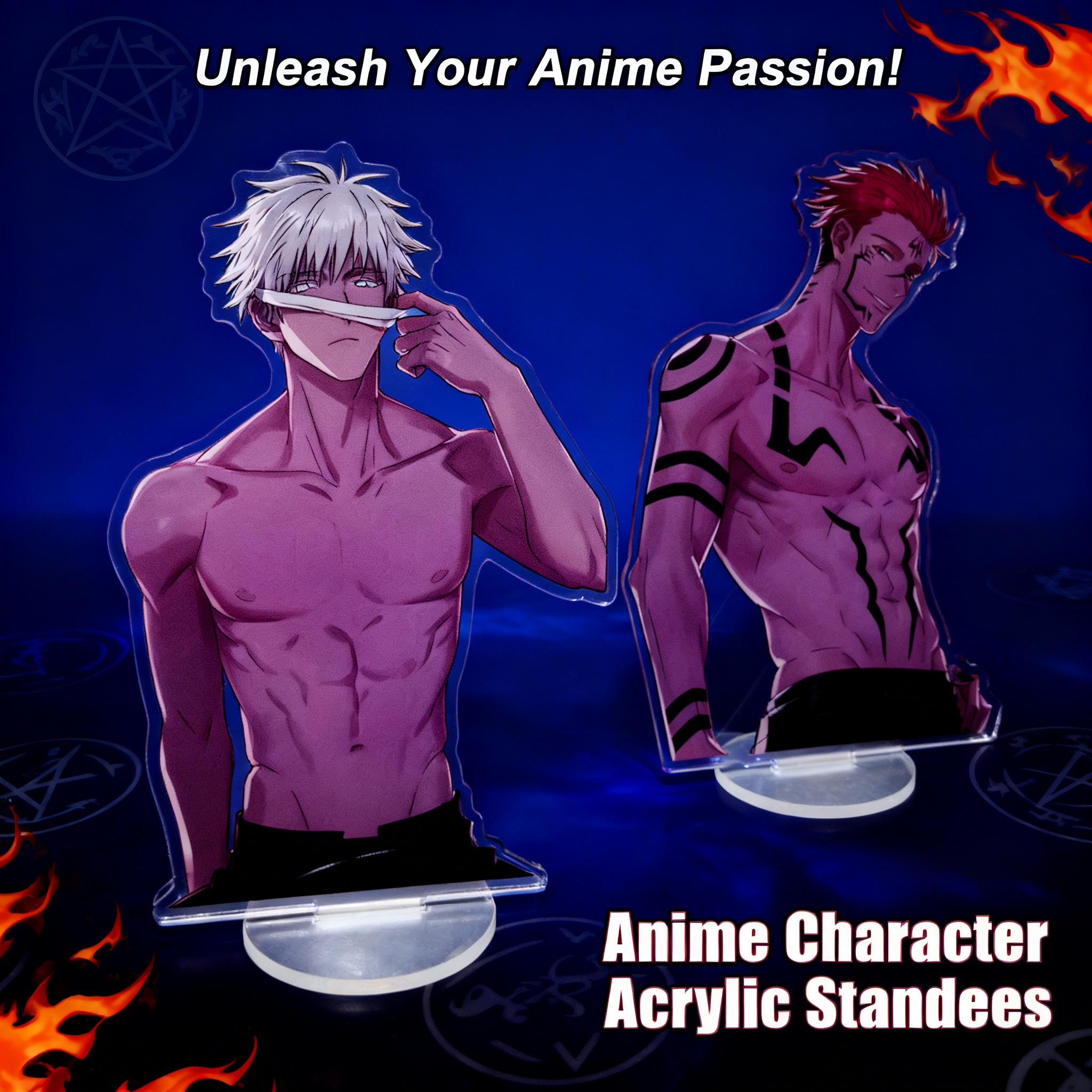 Gojo Anime Merchandise - Jujutsu Kaisen Anime Acrylic Stand Figure