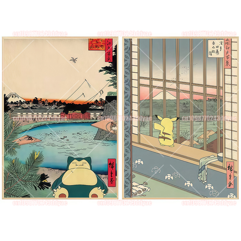 Classic Pokemon Canvas Paintin - огляд і ціна Anime Poster Print