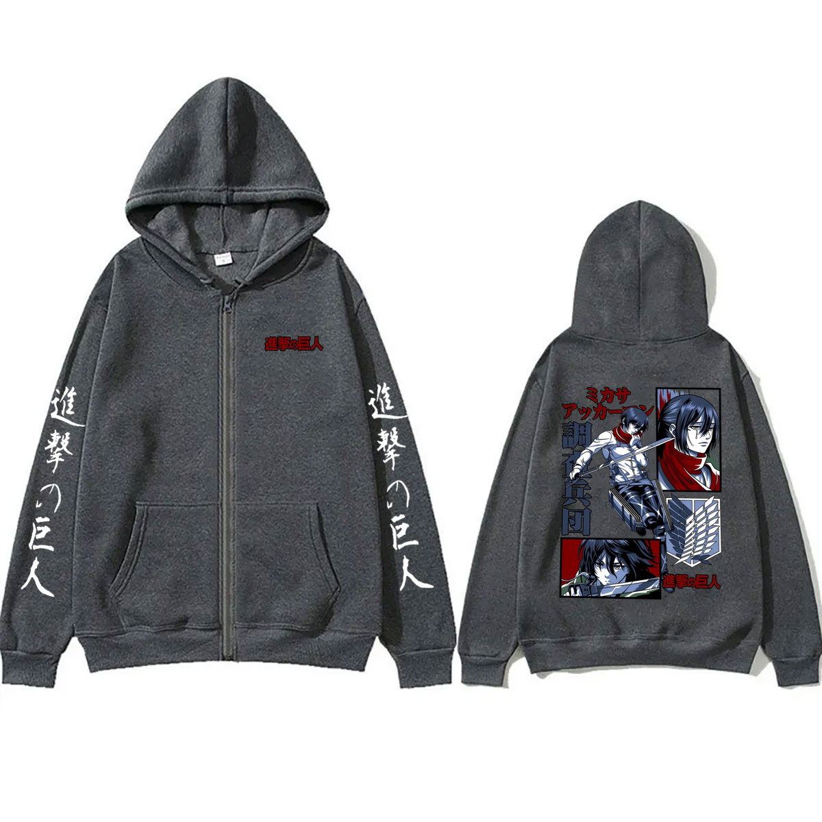 Anime Attack on Titan Zipper H - огляд і ціна Anime Merch Hoodie