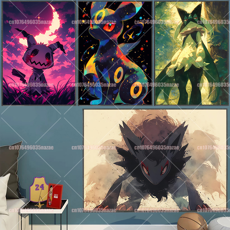 Anime Pokemon Canvas Painting  - огляд і ціна Anime Poster Print