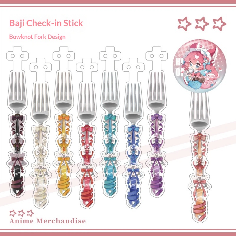 Anime Acrylic Bowknot Fork Sha - огляд і ціна Anime Merchandise China