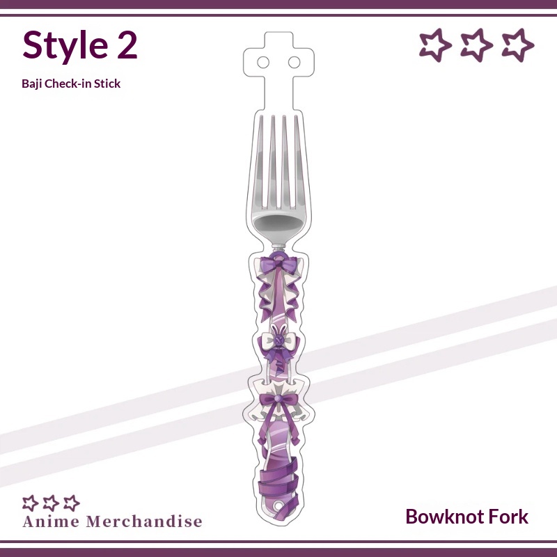 Anime Acrylic Bowknot Fork Sha - огляд і ціна Anime Merchandise China