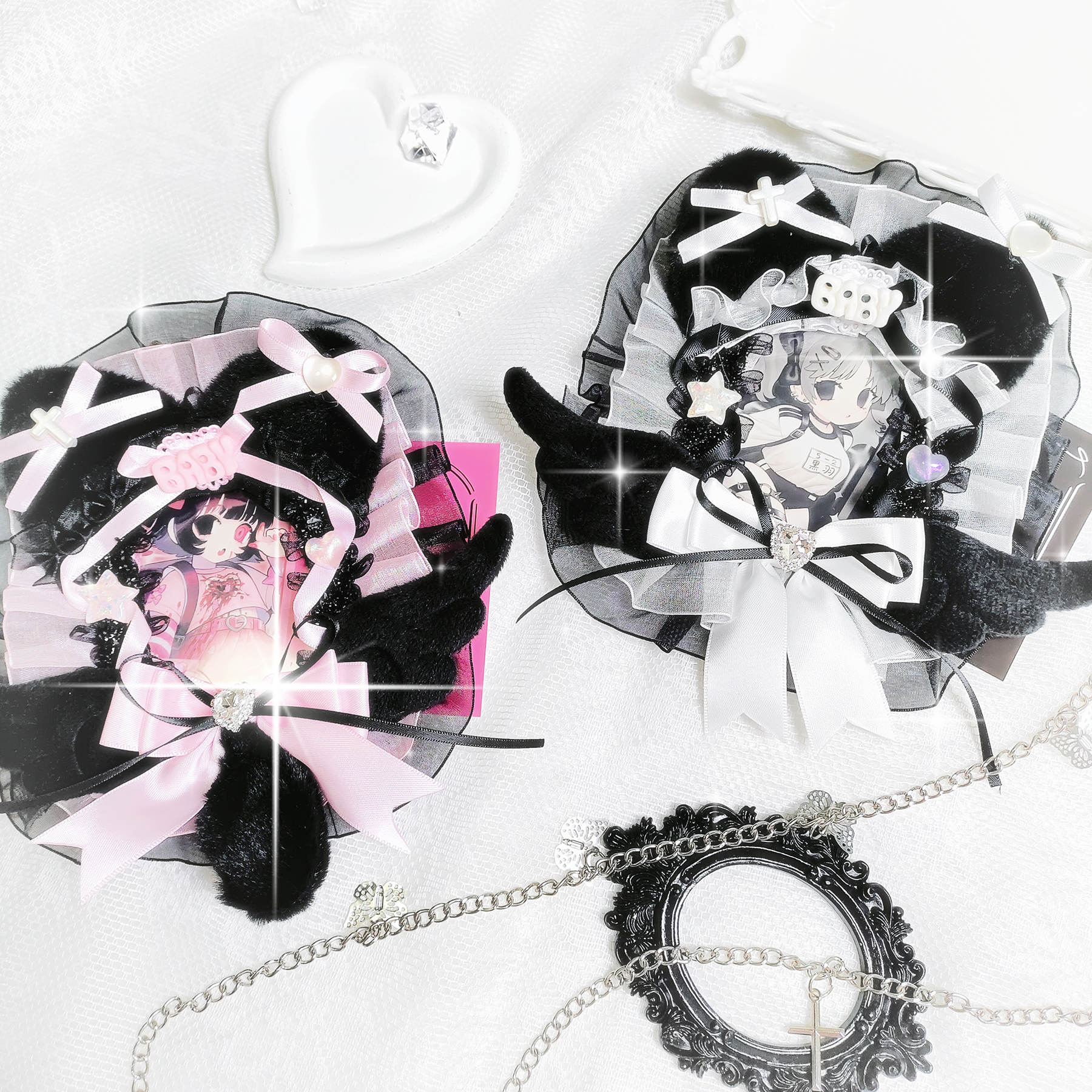 Angel Cat Cute Card Holder wit - огляд і ціна Collector Card Sleeve