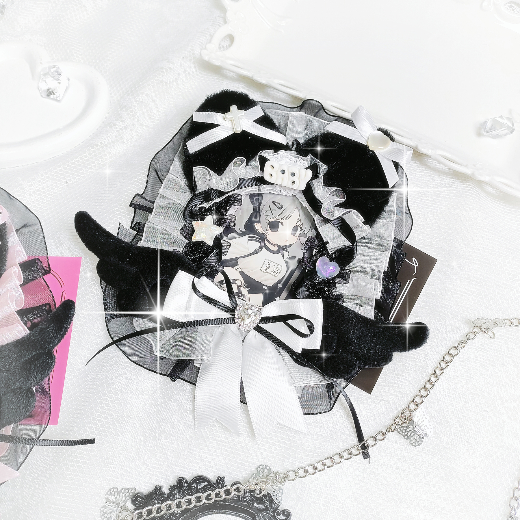 Angel Cat Cute Card Holder wit - огляд і ціна Collector Card Sleeve