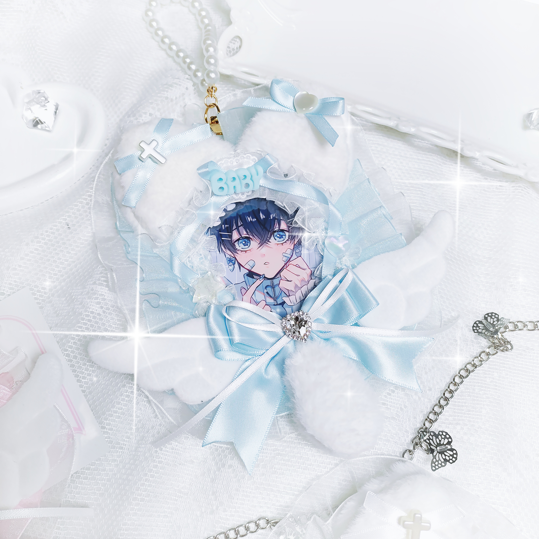 Angel Cat Cute Card Holder wit - огляд і ціна Collector Card Sleeve