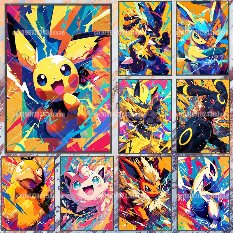 Anime Pokemon Canvas Painting  - огляд і ціна Anime Poster Print