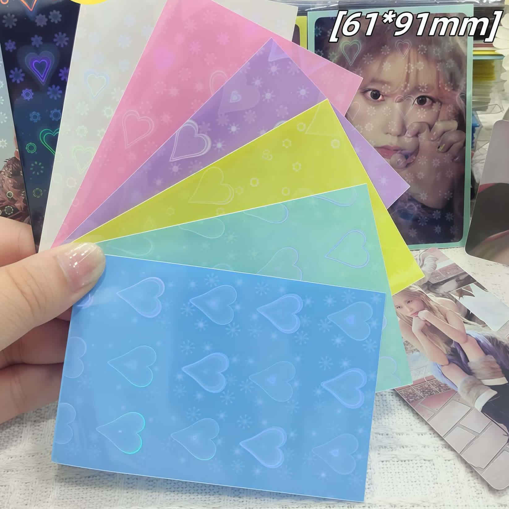 61x91mm Laser Heart Card Sleev - огляд і ціна Collector Card Sleeve