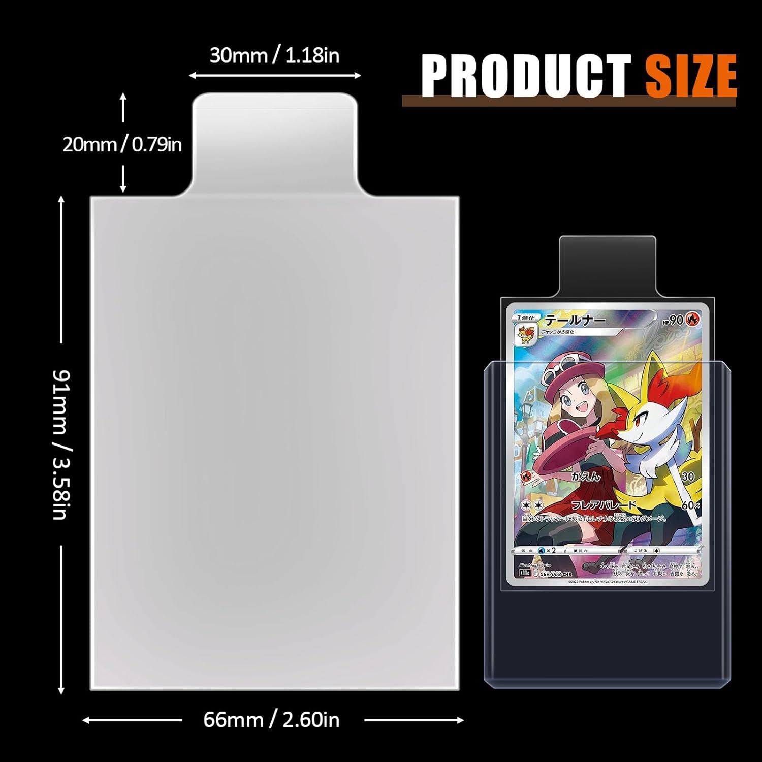 100-500Pcs Transparent Raised  - огляд і ціна Collector Card Sleeve