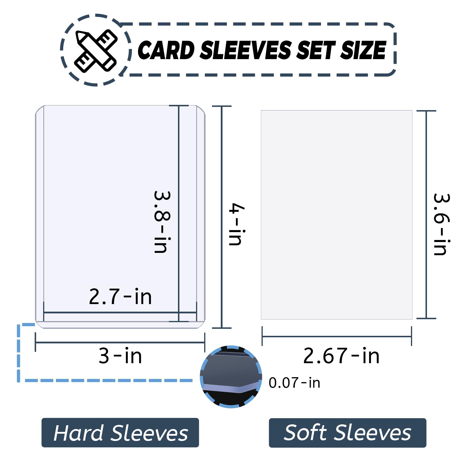 100-600pcs Card Sleeves Hard S - огляд і ціна Collector Card Sleeve